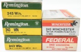 .243 Win. ammunition (5) boxes assorted