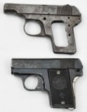 lot of two incomplete vest pocket pistols to inclu