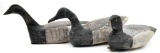 lot of (3) weighted wooden decoys to include