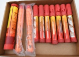 lot of (10) surplus assorted flares.  One IKAROS