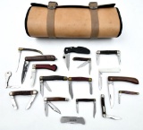 (7) assorted folding blade knives to include