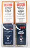.22 Win. Mag. ammunition (4) boxes CCI, two are