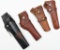 Lot of (4) leather holsters