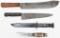 Lot of (4) fixed blade knives