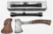 Lot to include Estwing belt axe with sheath, Leupold M8-4X scope & Weaver K4 60-C scope.