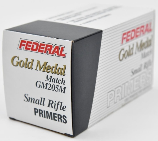 (1,000) Federal Gold Model Match GM205M small rifle primers.