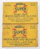 12 ga ammunition Vintage (2) boxes Western Super X Shotgun Shells