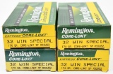 .32 Win. Special ammunition - (4) boxes Remington 170 gr. CORE-LOKT SP 20 rds per box.