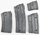 Lot of (4) Ruger Mini 14 magazines of assorted capacities,