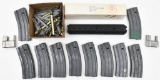 Large AR-15 lot to include (10) steel body 30 rd magazines, (2) NSGS mag loaders,