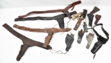 Handgun leather goods mostly holsters & belts to include Lawrence, Redhead, Bucheimer.