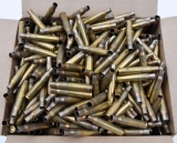 Approximately 22.39 lbs .30-06 sprg brass cases with primers. Weight includes box.