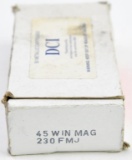 .45 win mag ammunition (48) total rds 230 gr FMJ. UPS Ship.