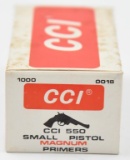 (1,000) CCI 550 small pistol magnum primers. UPS Ship.