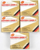 9mm Luger ammunition - (5) boxes Federal Premium Hydra-Shok 124 gr. JHS HP 25 rd boxes.