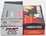 (3) boxes ammunition to include (1) full box .38 spl 158 gr. LRN,