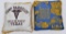 Lot of (2) WWII era pillow shams Army Medical Corp from Camp Barkeley Texas &