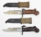 (2) AK pattern bayonets with composite handles, steel scabbards & rubber guards. Selling two times