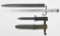 (2) Bayonets - one Weyersberg Kirschbaum & Co. Model 1891, reverse side of blade has grinding at