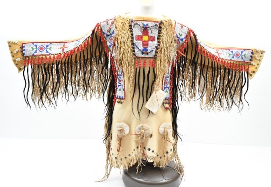 Exceptional recreation of a Yankton Sioux War shirt, Circa 1860's (Chief or Leader)