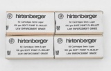 9mm Luger ammunition - (4) boxes Hirtenberger 100 gr. Law Enforcement Grade SP FL-Bullet