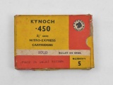 .450 Nitro-Express ammunition - (1) box Kynoch 3.25