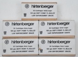 9mm Luger ammunition - (5) boxes Hirtenberger Law Enforcement Grade 100 gr. SP FL-bullets,