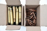 .50 BMG brass & bullets to include (33) fired brass cases deprimed LC Headstamp