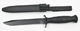 Glock fighting knife having polymer handle and scabbard with a 6.5