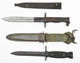 (2) Bayonets - one U.S. M4 Imperial with U.S. M8A1 V.P. Co. scabbard and other...