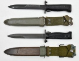 (2) Bayonets - one U.S. M5A1 Milpar Col. and one unmarked. Both in scabbards. Selling by the piece,