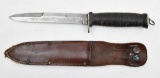 Fixed blade fighting knife with 6.5