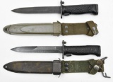 (2) U.S. M5A1 Milpar bayonets with scabbards, selling two times the money