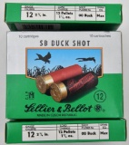 12 ga. ammunition - (6) boxes Sellier & Bellot Buckshot 00 Buck (12 pellets)