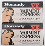 .223 Rem. ammunition - (2) boxes Hornady VX Varmint Express Molly Coated