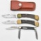 (3) Buck knives, Model 110 301, As Is.