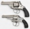 *Lot of 2 antique folding spur hammer revolvers -