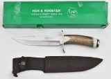 Hen & Rooster boxed HR 5008 Stag fixed handle knife....