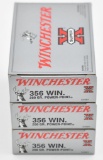 .356 win. ammunition, (3) boxes Winchester 200 grains Power-Point 20 round boxes,