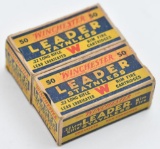 .22 LR ammunition, (2) boxes Winchester Leader Staynless Lead Lubricated K2388R,