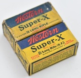 .22 LR ammunition, (2) boxes Western Super-X,