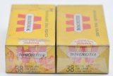 .38 Special Police ammunition, (2) boxes Winchester-Western 158 grs. Lead bullet W38SPD,