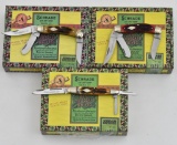 (3) Schrade boxed Tobacco knives.