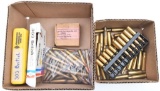 Lot of ammunition reloads & brass to include (32) rounds 8mm, (15) rounds 7.62 Russian plus