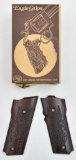 Pair of Art Jewel Enterprises deluxe walnut engraved Eagle grips to fit