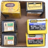 (6) Boxes assorted bullets, two Nosler .25 cal. 85 grs. Ballistic tip 2.515 lbs.,