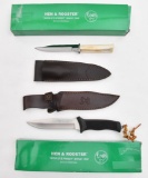 Hen & Rooster boxed 5010, 5011 fixed blade knives....