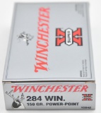 .284 win. ammunition (1) box Winchester Super-X 150 grs. Power-Point X2842, (20) round box.