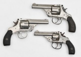 *Grouping of 3 Harrington & Richardson antique revolvers -