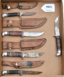 (5) Western fixed blade knives, As Is condition.